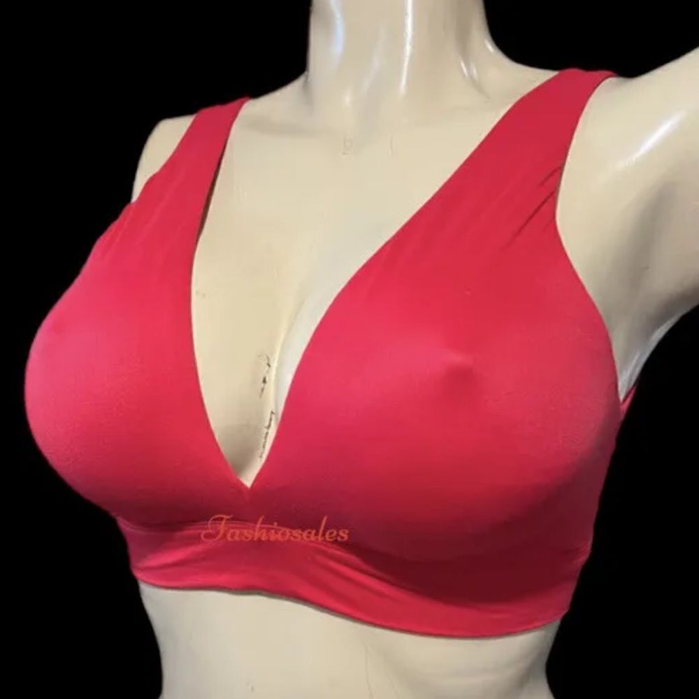 Victoria’s Secret Supersoft Unlined lounge Wireless bralette Bra Plunge Red